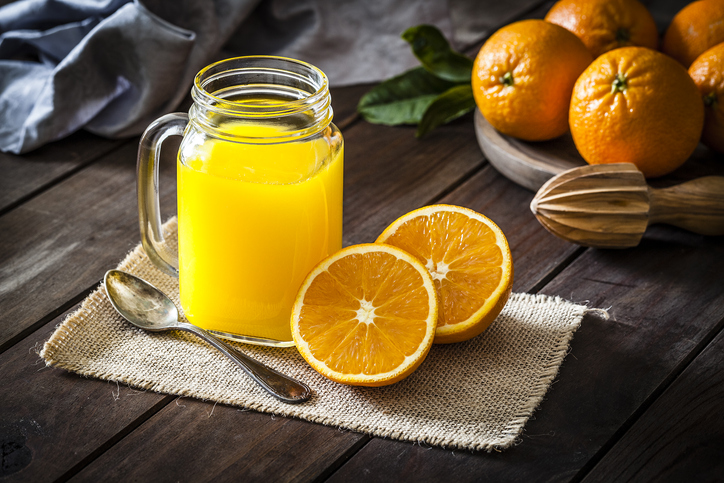 wyciskany sok z pomarańczy